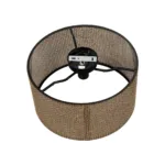 GloboStar® CILIO 203-0156 Μοντέρνο Φωτιστικό Οροφής Καπέλο Μονόφωτο 1 x E27 IP20 Καφέ Διάτρητο Ύφασμα - Μ38 x Π38 x Υ21cm - Image 6