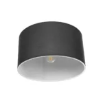 GloboStar® CILIO 203-0158 Μοντέρνο Φωτιστικό Οροφής Καπέλο Μονόφωτο 1 x E27 IP20 Γκρι Ύφασμα - Μ38 x Π30 x Υ21cm - Image 4