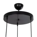 GloboStar® TRIANGLE 203-0162 Μοντέρνο Κρεμαστό Φωτιστικό Καμπάνα Τρίφωτο 3 x E27 IP20 Μαύρο με Χρυσό Πλαστικό - Μ50 x Π50 x Υ80cm - Image 8
