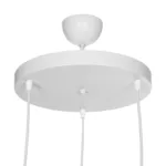 GloboStar® TRIANGLE 203-0164 Μοντέρνο Κρεμαστό Φωτιστικό Καμπάνα Τρίφωτο 3 x E27 IP20 Λευκό Πλαστικό - Μ50 x Π50 x Υ80cm - Image 8