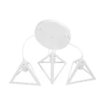 GloboStar® TRIANGLE 203-0164 Μοντέρνο Κρεμαστό Φωτιστικό Καμπάνα Τρίφωτο 3 x E27 IP20 Λευκό Πλαστικό - Μ50 x Π50 x Υ80cm - Image 9