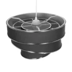 GloboStar® SIERA 203-0167 Μοντέρνο Κρεμαστό Φωτιστικό Καπέλο Μονόφωτο 1 x E27 IP20 Γκρι Ύφασμα με Ασημί Λεπτομέρεια - Μ38 x Π38 x Υ95cm - Image 6
