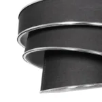 GloboStar® SIERA 203-0167 Μοντέρνο Κρεμαστό Φωτιστικό Καπέλο Μονόφωτο 1 x E27 IP20 Γκρι Ύφασμα με Ασημί Λεπτομέρεια - Μ38 x Π38 x Υ95cm - Image 7