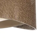 GloboStar® LILI 203-0177 Μοντέρνο Κρεμαστό Φωτιστικό Καπέλο Μονόφωτο 1 x E27 IP20 Σκούρο Καφέ & Μαύρο Ύφασμα - Μ30 x Π30 x Υ95cm - Image 7