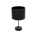 GloboStar® WIZ 203-0178 Μοντέρνο Επιτραπέζιο Φωτιστικό Μονόφωτο 1 x E27 IP20 Μαύρο Μέταλλο Με Μαύρο Καπέλο- Μ22 x Π22 x Υ36.5cm