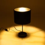 GloboStar® WIZ 203-0178 Μοντέρνο Επιτραπέζιο Φωτιστικό Μονόφωτο 1 x E27 IP20 Μαύρο Μέταλλο Με Μαύρο Καπέλο- Μ22 x Π22 x Υ36.5cm - Image 2