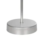 GloboStar® WIZ 203-0179 Μοντέρνο Επιτραπέζιο Φωτιστικό Μονόφωτο 1 x E27 IP20 Ασημί Μέταλλο Με Γκρι Καπέλο- Μ22 x Π22 x Υ36.5cm - Image 6