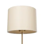 GloboStar® WIZ 203-0180 Μοντέρνο Επιτραπέζιο Φωτιστικό Μονόφωτο 1 x E27 IP20 Χρυσο Μέταλλο Με Μπεζ Καπέλο- Μ22 x Π22 x Υ36.5cm - Image 5