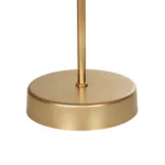 GloboStar® WIZ 203-0180 Μοντέρνο Επιτραπέζιο Φωτιστικό Μονόφωτο 1 x E27 IP20 Χρυσο Μέταλλο Με Μπεζ Καπέλο- Μ22 x Π22 x Υ36.5cm - Image 6