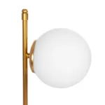 GloboStar® GLOBUS 203-0182 Μοντέρνο Επιτραπέζιο Φωτιστικό Μονόφωτο 1 x E27 IP20 Χρυσο Μέταλλο με Γαλακτερή Γυάλινη Μπάλα- Μ21 x Π16.5 x Υ45cm - Image 6