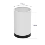 GloboStar® CYLINDER 203-0183 Μοντέρνο Επιτραπέζιο Φωτιστικό Μονόφωτο 1 x E27 IP20 Μαύρη Βάση με Λευκό Υφασμα - Μ14 x Π14 x Υ21cm - Image 8