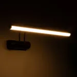 GloboStar® REFINE 203-0188 Φωτιστικό Τοίχου - Απλίκα LED 7W 640lm 120° AC 220-240V IP44 Θερμό Λευκό Μαύρο - Μ35 x Π25 x Υ9cm - 2 Xρόνια Εγγύηση - Image 2
