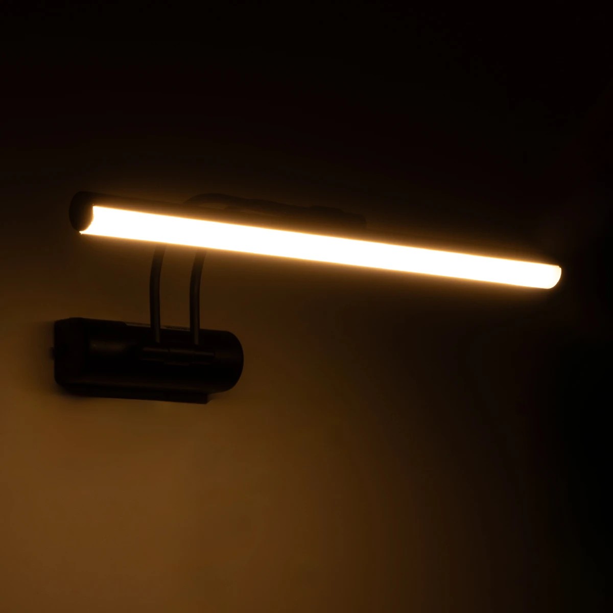 GloboStar® REFINE 203-0188 Φωτιστικό Τοίχου - Απλίκα LED 7W 640lm 120° AC 220-240V IP44 Θερμό Λευκό Μαύρο - Μ35 x Π25 x Υ9cm - 2 Xρόνια Εγγύηση - Image 2