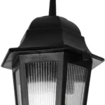 GloboStar® VITRO 203-0189 Vintage Κρεμαστό Φωτιστικό Φαναράκι Μονόφωτο 1 x E27 IP44 Μαύρο Πλαστικό Σώμα - Μ16 x Π16 x Υ48cm - Image 6