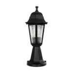 GloboStar® VITRO 203-0190 Vintage Επιδαπέδιο Φωτιστικό Φαναράκι Μονόφωτο 1 x E27 IP44 Μαύρο Πλαστικό Σώμα - Μ16 x Π16 x Υ39cm - Image 3