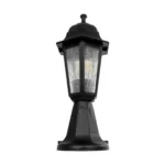 GloboStar® VITRO 203-0190 Vintage Επιδαπέδιο Φωτιστικό Φαναράκι Μονόφωτο 1 x E27 IP44 Μαύρο Πλαστικό Σώμα - Μ16 x Π16 x Υ39cm - Image 4