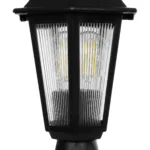 GloboStar® VITRO 203-0190 Vintage Επιδαπέδιο Φωτιστικό Φαναράκι Μονόφωτο 1 x E27 IP44 Μαύρο Πλαστικό Σώμα - Μ16 x Π16 x Υ39cm - Image 6