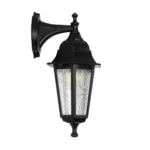 GloboStar® VITRO 203-0191 Vintage Επιτοίχιο Φωτιστικό Φαναράκι Μονόφωτο 1 x E27 IP44 Μαύρο Πλαστικό Σώμα - Μ19 x Π16 x Υ34cm - Image 4
