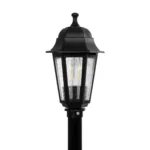 GloboStar® VITRO 203-0192 Vintage Επιδαπέδιο Φωτιστικό Φαναράκι Μονόφωτο 1 x E27 IP44 Μαύρο Πλαστικό Σώμα - Μ16 x Π16 x Υ100cm - Image 5