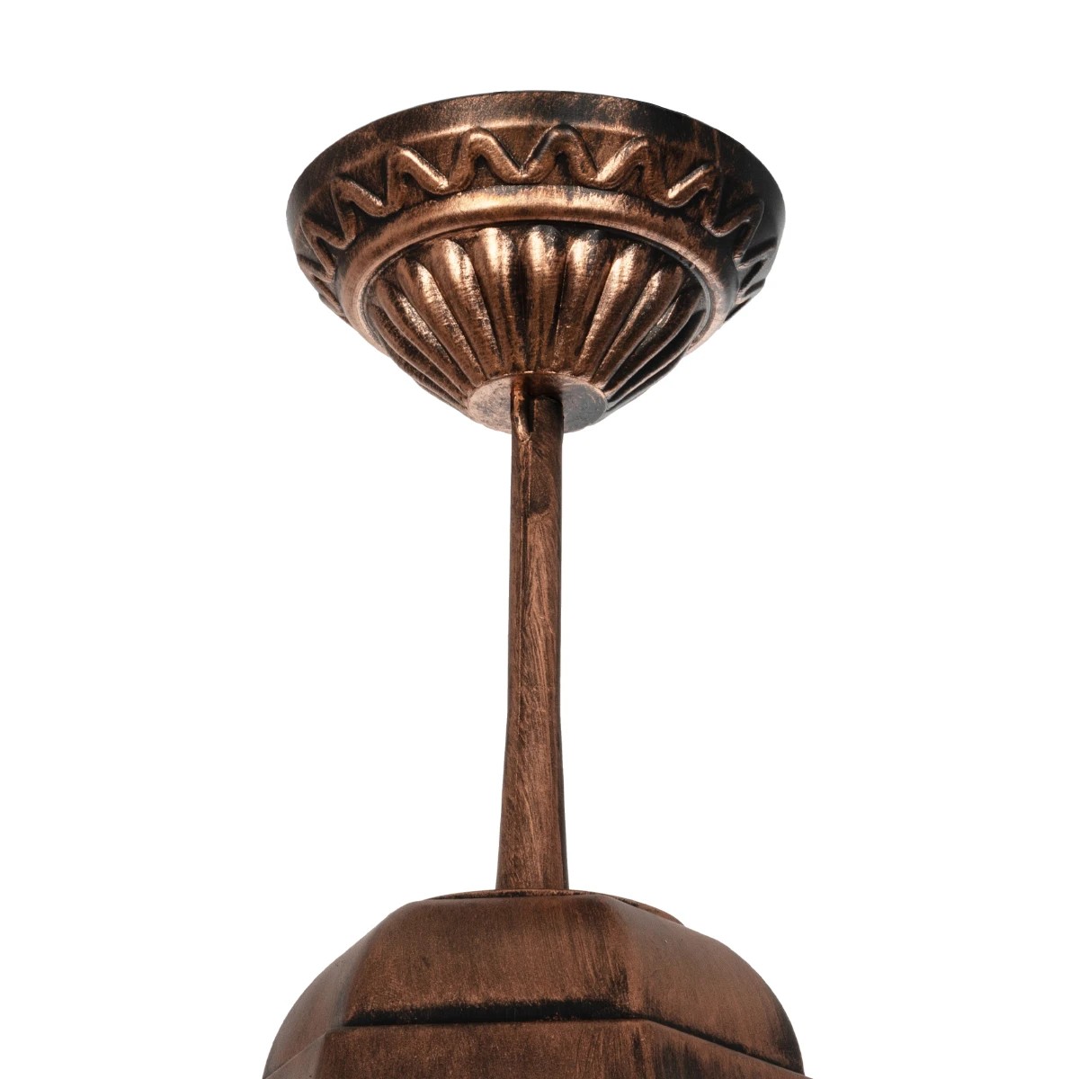 GloboStar® VITRO 203-0194 Vintage Κρεμαστό Φωτιστικό Φαναράκι Μονόφωτο 1 x E27 IP44 Χάλκινο Πλαστικό Σώμα - Μ16 x Π16 x Υ48cm - Image 5