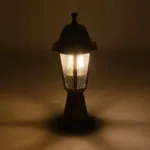 GloboStar® VITRO 203-0195 Vintage Επιδαπέδιο Φωτιστικό Φαναράκι Μονόφωτο 1 x E27 IP44 Χάλκινο Πλαστικό Σώμα - Μ16 x Π16 x Υ39cm - Image 2