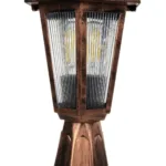 GloboStar® VITRO 203-0195 Vintage Επιδαπέδιο Φωτιστικό Φαναράκι Μονόφωτο 1 x E27 IP44 Χάλκινο Πλαστικό Σώμα - Μ16 x Π16 x Υ39cm - Image 6