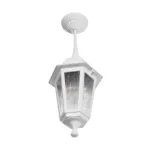 GloboStar® VITRO 203-0199 Vintage Κρεμαστό Φωτιστικό Φαναράκι Μονόφωτο 1 x E27 IP44 Λευκό Πλαστικό Σώμα - Μ16 x Π16 x Υ48cm - Image 4
