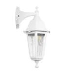 GloboStar® VITRO 203-0201 Vintage Επιτοίχιο Φωτιστικό Φαναράκι Μονόφωτο 1 x E27 IP44 Λευκό Πλαστικό Σώμα - Μ19 x Π16 x Υ39cm - Image 4