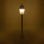 GloboStar® VITRO 203-0202 Vintage Επιδαπέδιο Φωτιστικό Φαναράκι Μονόφωτο 1 x E27 IP44 Λευκό Πλαστικό Σώμα - Μ16 x Π16 x Υ100cm - Image 2