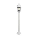 GloboStar® VITRO 203-0202 Vintage Επιδαπέδιο Φωτιστικό Φαναράκι Μονόφωτο 1 x E27 IP44 Λευκό Πλαστικό Σώμα - Μ16 x Π16 x Υ100cm - Image 3