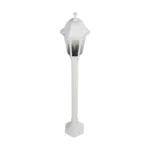 GloboStar® VITRO 203-0202 Vintage Επιδαπέδιο Φωτιστικό Φαναράκι Μονόφωτο 1 x E27 IP44 Λευκό Πλαστικό Σώμα - Μ16 x Π16 x Υ100cm - Image 4