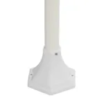 GloboStar® VITRO 203-0202 Vintage Επιδαπέδιο Φωτιστικό Φαναράκι Μονόφωτο 1 x E27 IP44 Λευκό Πλαστικό Σώμα - Μ16 x Π16 x Υ100cm - Image 6
