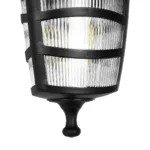 GloboStar® ZARDIN 203-0206 Vintage Επιτοίχιο Φωτιστικό Φαναράκι Μονόφωτο 1 x E27 IP44 Μαύρο Πλαστικό Σώμα - Μ22 x Π17 x Υ27cm - Image 6