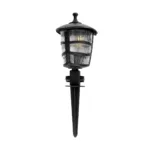 GloboStar® ZARDIN 203-0208 Vintage Καρφωτό Φωτιστικό Φαναράκι Μονόφωτο 1 x E27 IP44 Μαύρο Πλαστικό Σώμα - Μ17 x Π17 x Υ45cm - Image 3