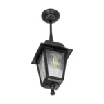 GloboStar® SOLME 203-0209 Vintage Κρεμαστό Φωτιστικό Φαναράκι Μονόφωτο 1 x E27 IP44 Μαύρο Πλαστικό Σώμα - Μ15 x Π15 x Υ50cm - Image 4