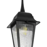 GloboStar® SOLME 203-0209 Vintage Κρεμαστό Φωτιστικό Φαναράκι Μονόφωτο 1 x E27 IP44 Μαύρο Πλαστικό Σώμα - Μ15 x Π15 x Υ50cm - Image 5