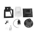 GloboStar® SOLME 203-0210 Vintage Επιδαπέδιο Φωτιστικό Φαναράκι Μονόφωτο 1 x E27 IP44 Μαύρο Πλαστικό Σώμα - Μ15 x Π15 x Υ38cm - Image 8