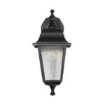 GloboStar® SOLME 203-0211 Vintage Επιτοίχιο Φωτιστικό Φαναράκι Μονόφωτο 1 x E27 IP44 Μαύρο Πλαστικό Σώμα - Μ19 x Π15 x Υ35cm - Image 3
