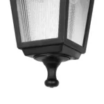 GloboStar® SOLME 203-0211 Vintage Επιτοίχιο Φωτιστικό Φαναράκι Μονόφωτο 1 x E27 IP44 Μαύρο Πλαστικό Σώμα - Μ19 x Π15 x Υ35cm - Image 6