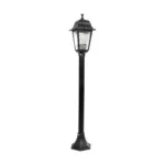 GloboStar® SOLME 203-0212 Vintage Επιδαπέδιο Φωτιστικό Φαναράκι Μονόφωτο 1 x E27 IP44 Μαύρο Πλαστικό Σώμα - Μ15 x Π15 x Υ100cm - Image 3