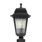 GloboStar® SOLME 203-0213 Vintage Καρφωτό Φωτιστικό Φαναράκι Μονόφωτο 1 x E27 IP44 Μαύρο Πλαστικό Σώμα - Μ15 x Π15 x Υ50cm - Image 5