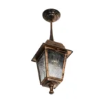 GloboStar® SOLME 203-0214 Vintage Κρεμαστό Φωτιστικό Φαναράκι Μονόφωτο 1 x E27 IP44 Χάλκινο Πλαστικό Σώμα - Μ15 x Π15 x Υ50cm - Image 4