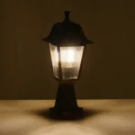 GloboStar® SOLME 203-0215 Vintage Επιδαπέδιο Φωτιστικό Φαναράκι Μονόφωτο 1 x E27 IP44 Χάλκινο Πλαστικό Σώμα - Μ15 x Π15 x Υ38cm - Image 2