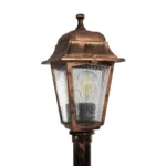 GloboStar® SOLME 203-0217 Vintage Επιδαπέδιο Φωτιστικό Φαναράκι Μονόφωτο 1 x E27 IP44 Χάλκινο Πλαστικό Σώμα - Μ16.5 x Π16.5 x Υ100cm - Image 5