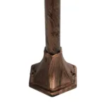 GloboStar® SOLME 203-0217 Vintage Επιδαπέδιο Φωτιστικό Φαναράκι Μονόφωτο 1 x E27 IP44 Χάλκινο Πλαστικό Σώμα - Μ16.5 x Π16.5 x Υ100cm - Image 6