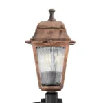 GloboStar® SOLME 203-0218 Vintage Καρφωτό Φωτιστικό Φαναράκι Μονόφωτο 1 x E27 IP44 Χάλκινο Πλαστικό Σώμα - Μ15 x Π15 x Υ50cm - Image 5