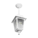 GloboStar® SOLME 203-0219 Vintage Κρεμαστό Φωτιστικό Φαναράκι Μονόφωτο 1 x E27 IP44 Λευκό Πλαστικό Σώμα - Μ15 x Π15 x Υ50cm - Image 4