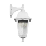 GloboStar® SOLME 203-0221 Vintage Επιτοίχιο Φωτιστικό Φαναράκι Μονόφωτο 1 x E27 IP44 Λευκό Πλαστικό Σώμα - Μ19 x Π15 x Υ35cm - Image 4