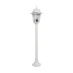 GloboStar® SOLME 203-0222 Vintage Επιδαπέδιο Φωτιστικό Φαναράκι Μονόφωτο 1 x E27 IP44 Λευκό Πλαστικό Σώμα - Μ15 x Π15 x Υ100cm - Image 3