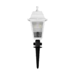 GloboStar® SOLME 203-0223 Vintage Καρφωτό Φωτιστικό Φαναράκι Μονόφωτο 1 x E27 IP44 Λευκό Πλαστικό Σώμα - Μ15 x Π15 x Υ45cm - Image 3